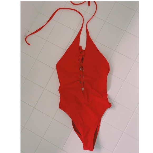 American Eagle Outfitters Swim One Piece Red Bathing Suit Poshmark